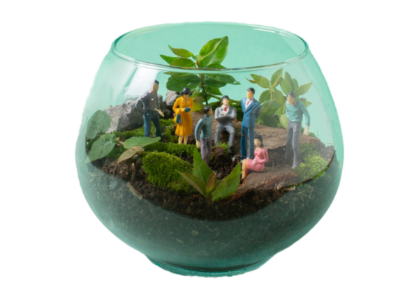 Leadership Team in einem Goldfischglas