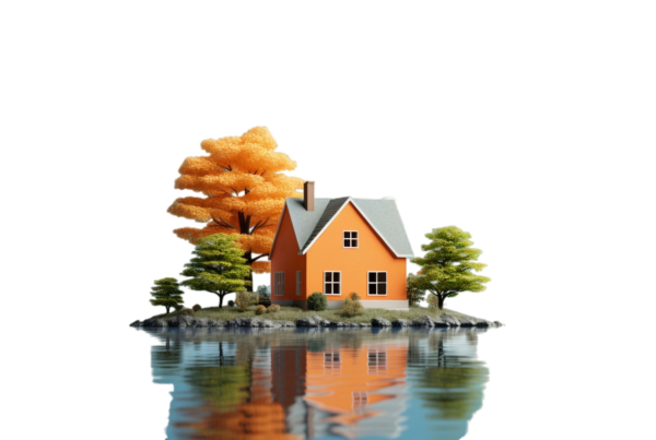 Haus am See als Sinnbild für die Versicherungsbranche